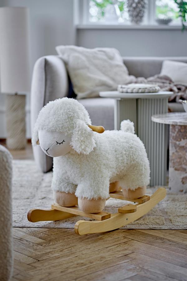 Laasrith Rocking Toy Sheep White Polyester