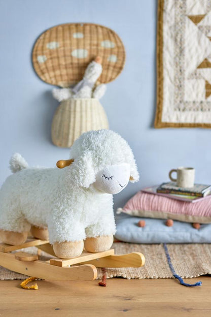 Laasrith Rocking Toy Sheep White Polyester