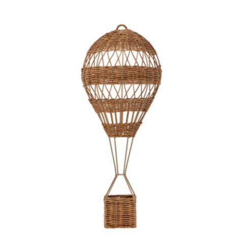 Huggi Wall Basket, Nature, Rattan