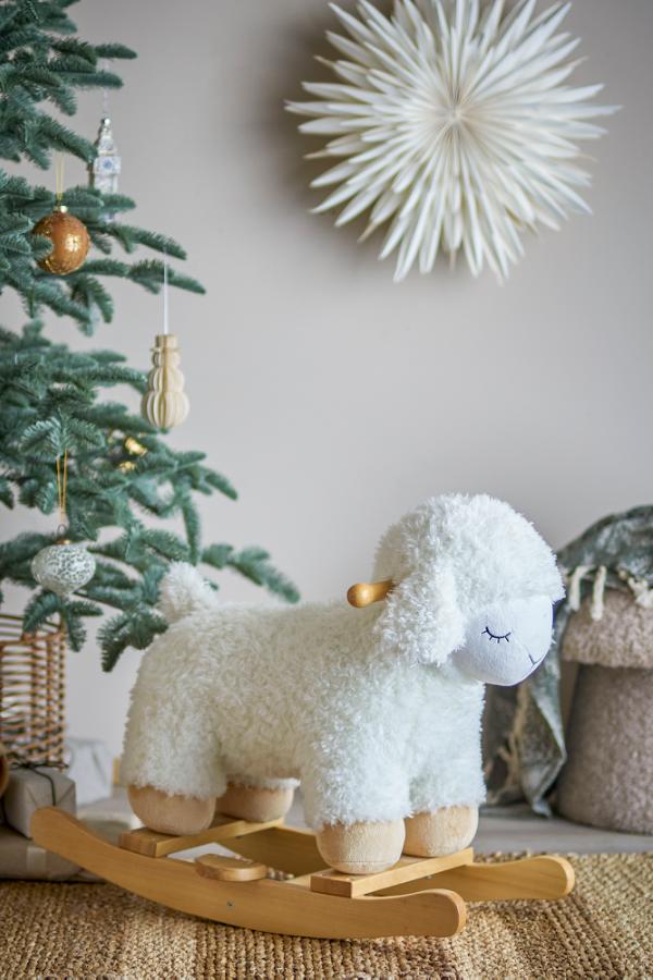 Laasrith Rocking Toy Sheep White Polyester