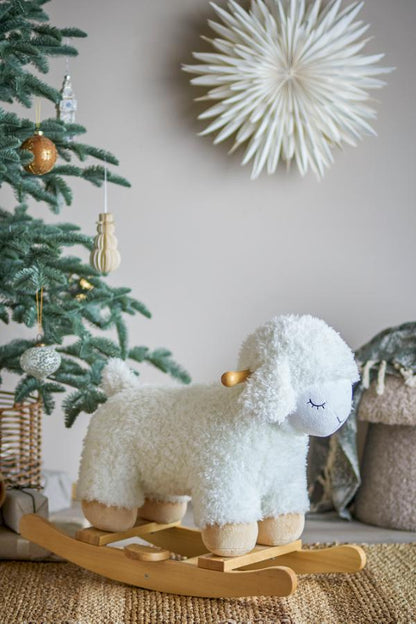 Laasrith Rocking Toy Sheep White Polyester