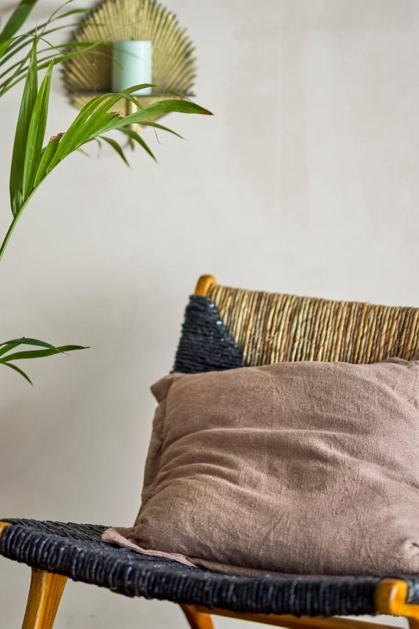 Maisa Cushion, Brown, Cotton