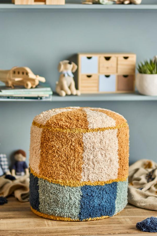 Kio Pouf, Multi, Cotton