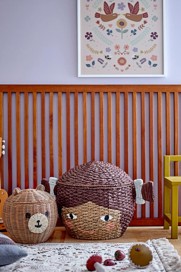 Lill Basket w/Lid, Brown, Bankuan Grass