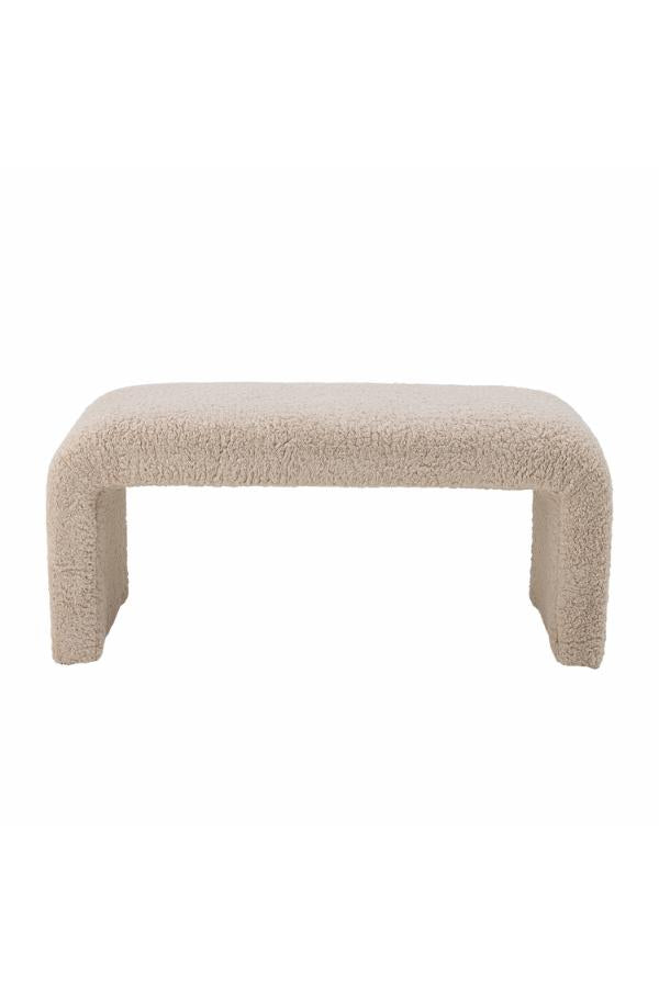 Bloomingville Bobbie Bänk – Vit Bouclé