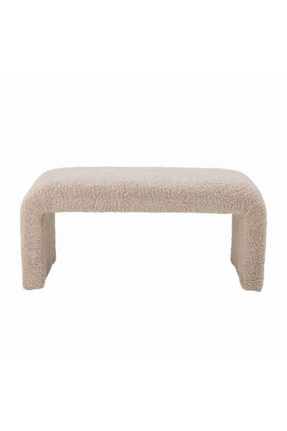 Bloomingville Bobbie Bänk – Vit Bouclé