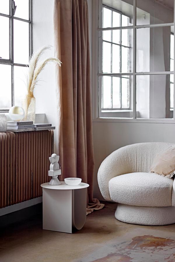 Bloomingville Loungestol Vit Bouclé
