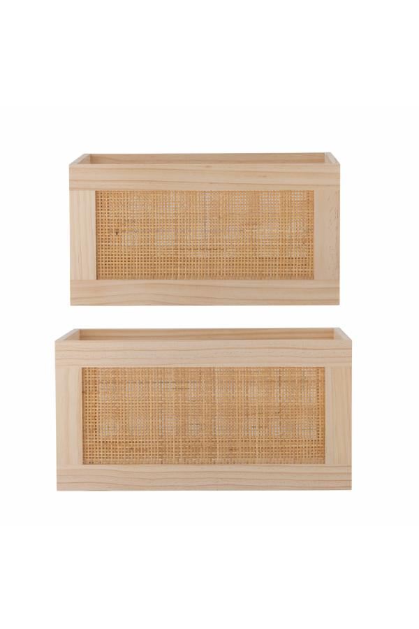 Bloomingville Piana Förvaringslådor – Natur Furu, Set om 2