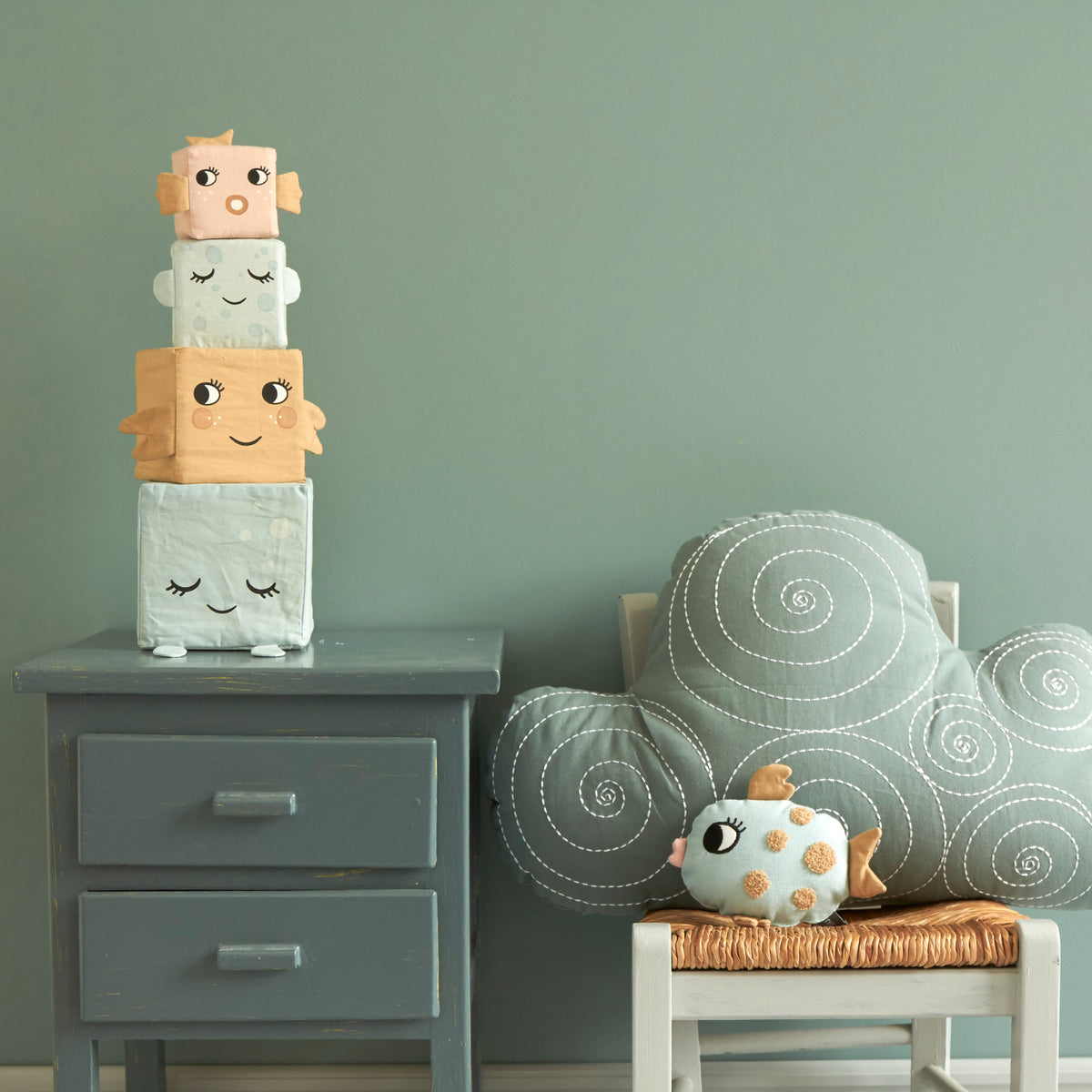 Cloud cushion, Sea Green