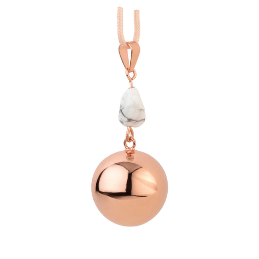 Bola roséguld vit sten